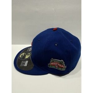 New Era Chicago Cubs MLB Baseball 100 Years Wrigley Field  59fifty 7 1/4 Blue